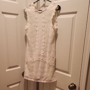 Triangl Swimwear Ivory Lace Mini Dress